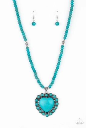 Paparazzi Accessories ?A Heart Of Stone - Blue Necklace ? Flat Rate Ship $4.50? Chic Fashion Classic Gift
