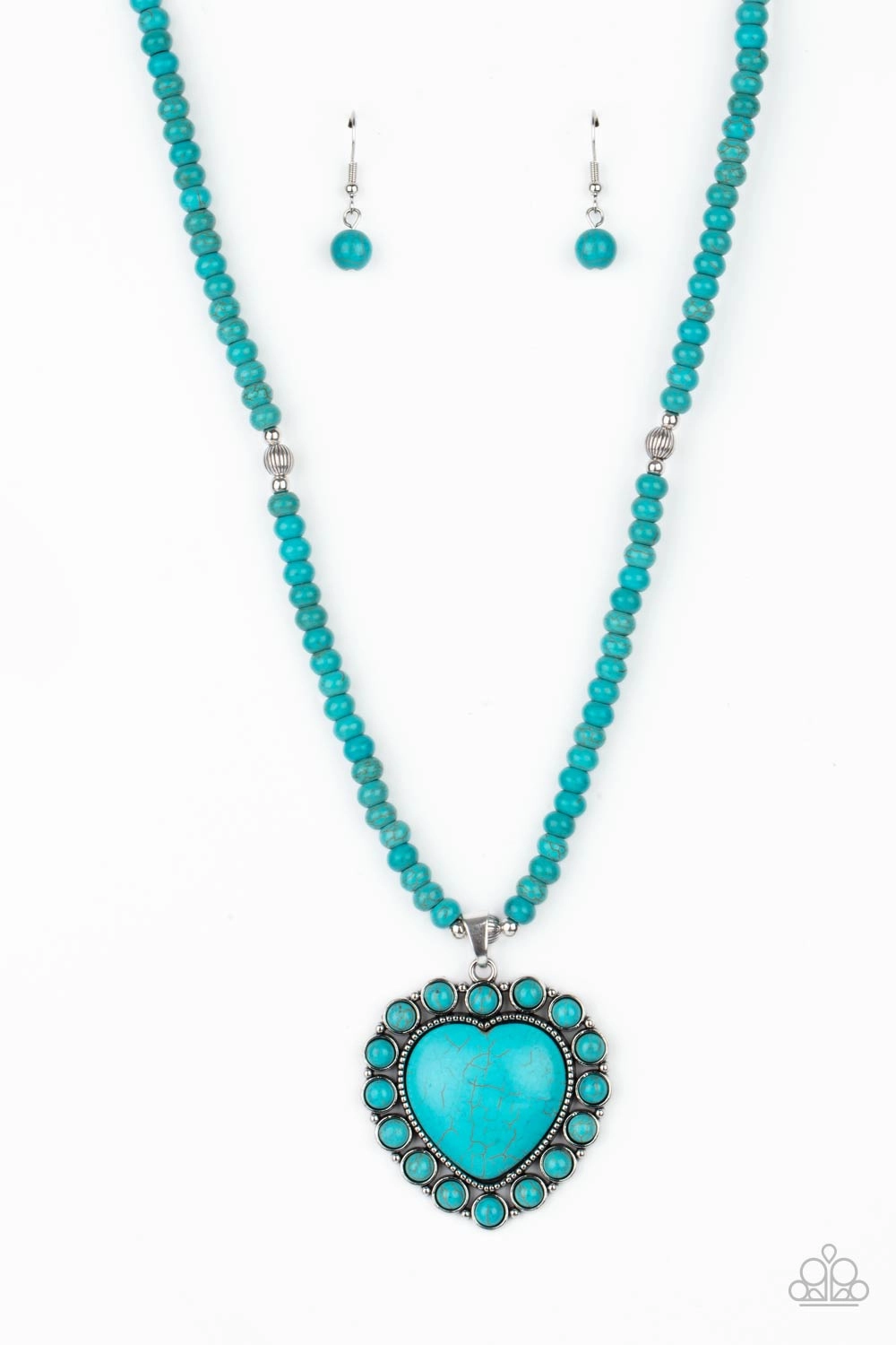 Paparazzi Accessories ?A Heart Of Stone - Blue Necklace ? Flat Rate Ship $4.50? Chic Fashion Classic Gift