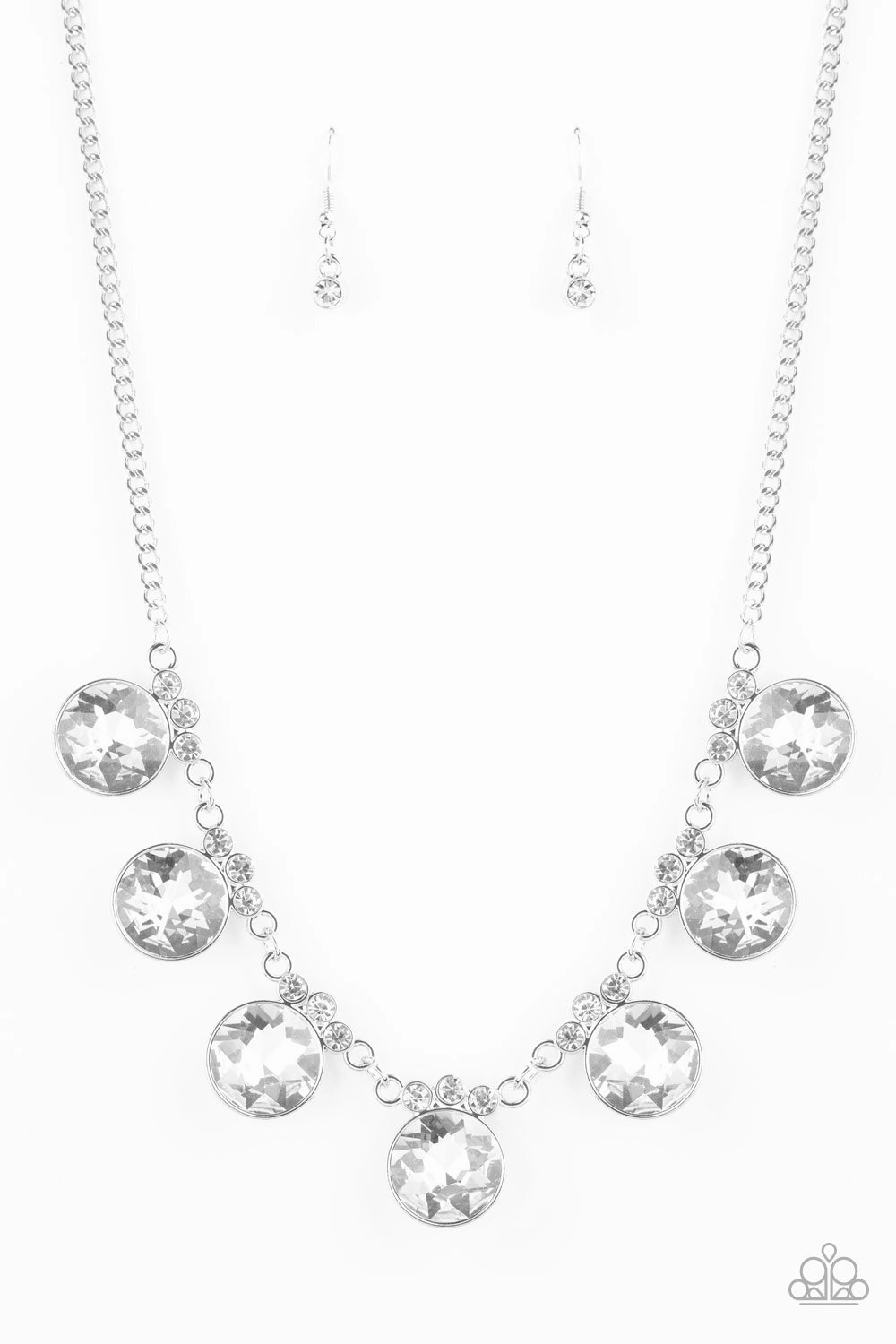 Tied Item Paparazzi Accessories ? GLOW-Getter Glamour - White Necklace?Flat Rate Ship $4.50?