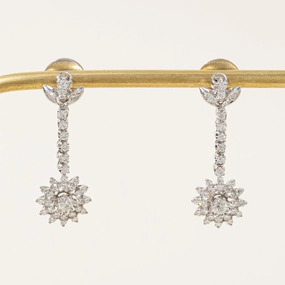 Texture Highlight Diamond Drop Earrings | 1.62ctw |