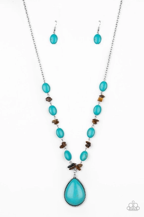 Paparazzi Accessories ? Desert Diva - Blue Necklace?Flat Rate Ship $4.50? Fashionable Lady