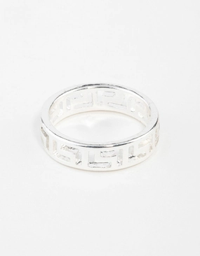 Classic Style Silver Geometric Ring