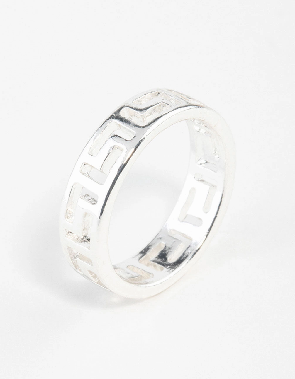 Fine Appearance Silver Geometric Ring