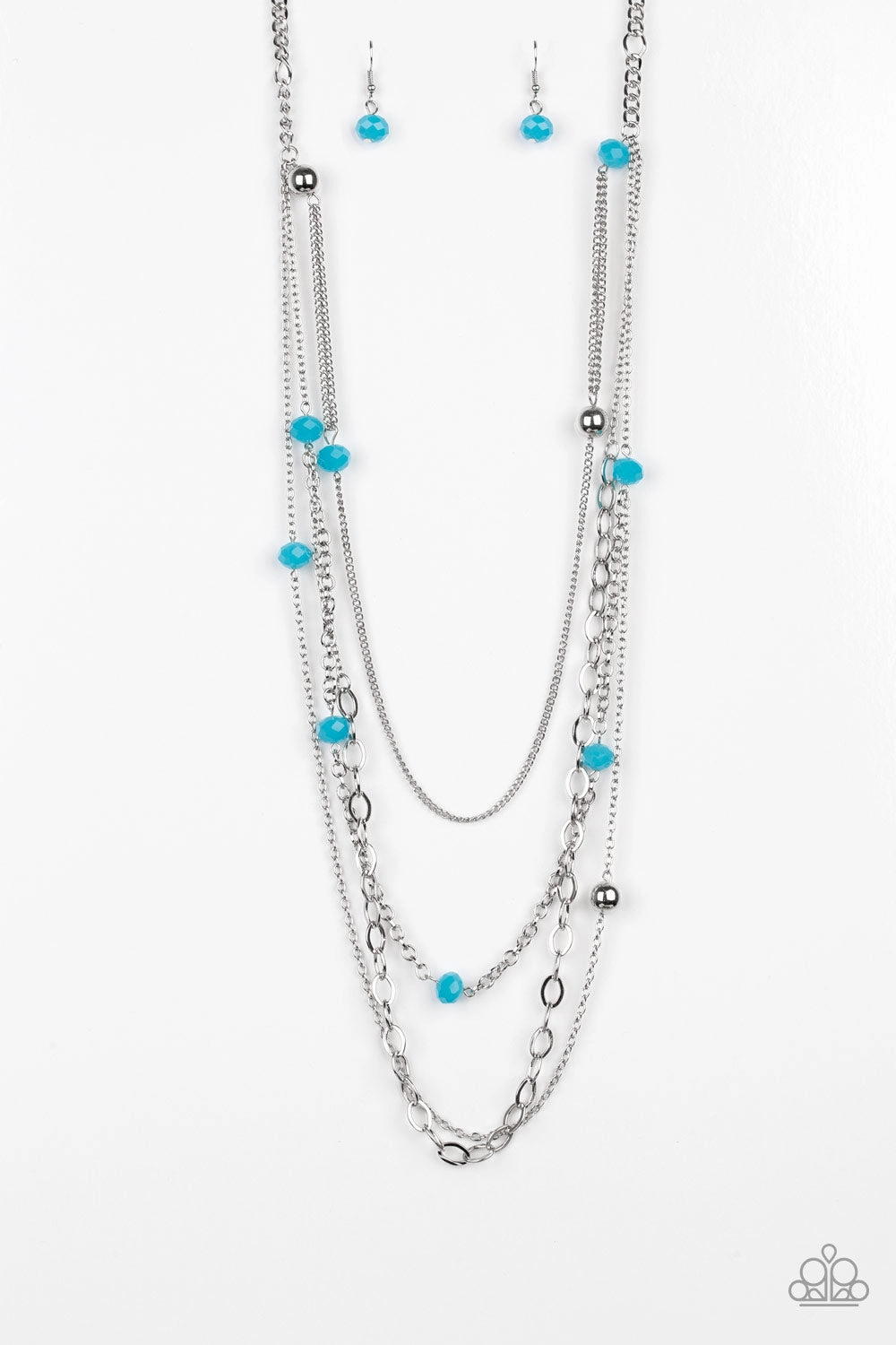 Vlogger Piece Paparazzi Accessories ? Glamour Grotto - Blue Necklace?Flat Rate Ship $4.50?