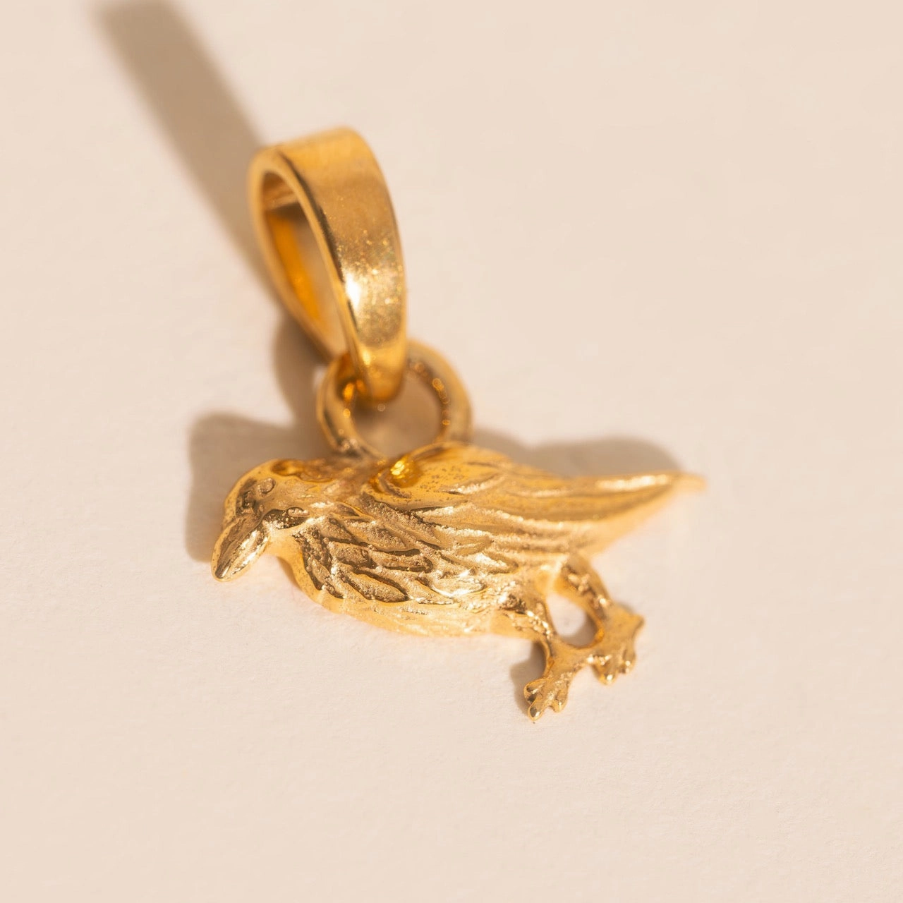 Crow Necklace Charm Bright Look Impressive Craft