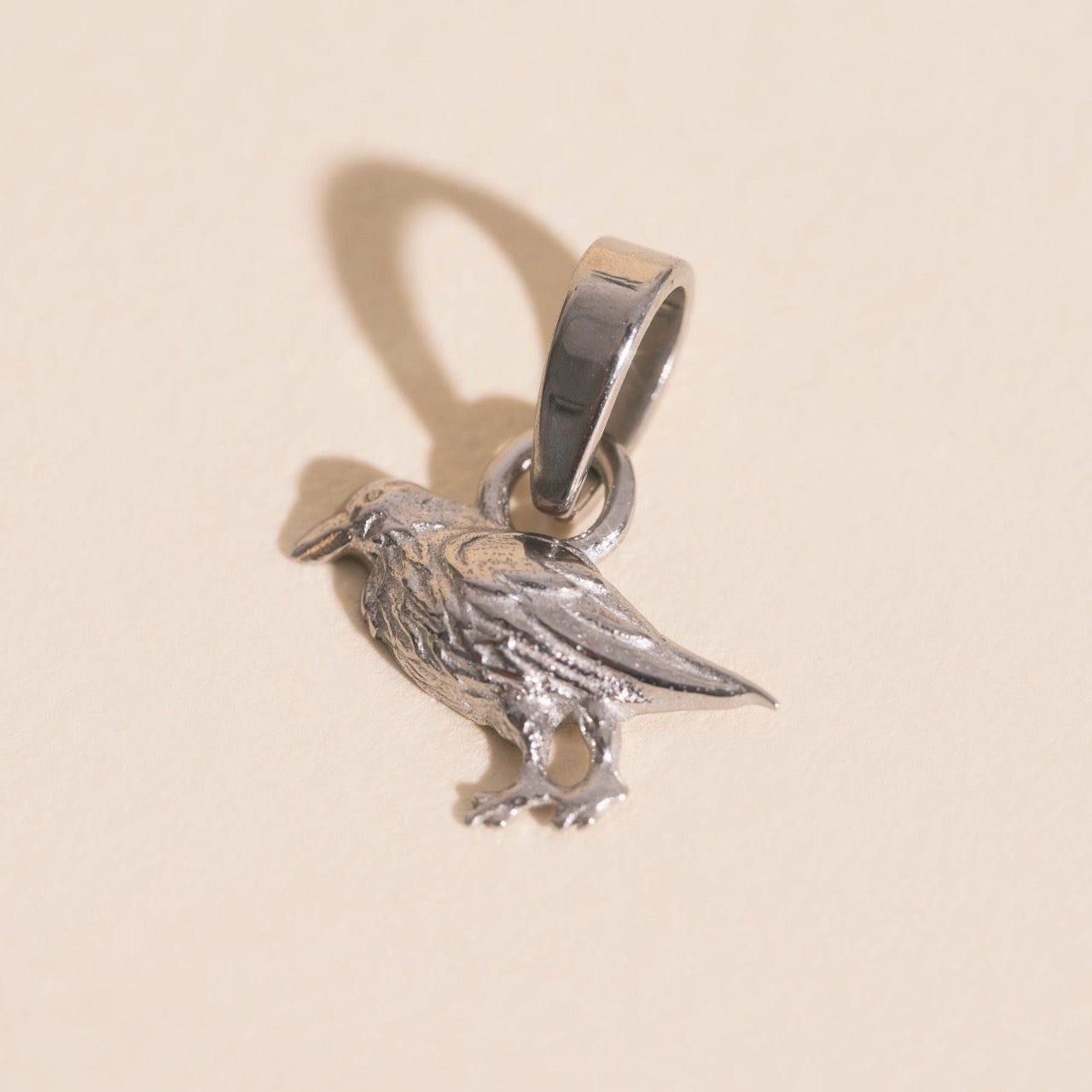 Handcrafted Touch Model Ready Crow Necklace Charm