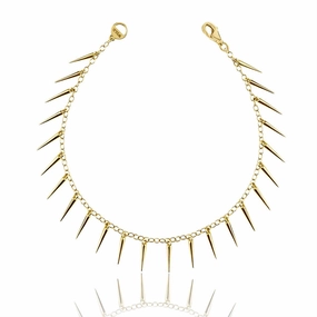 Shining Feature Rachel Weld 18k Yellow Gold Fringe Bracelet | 7"