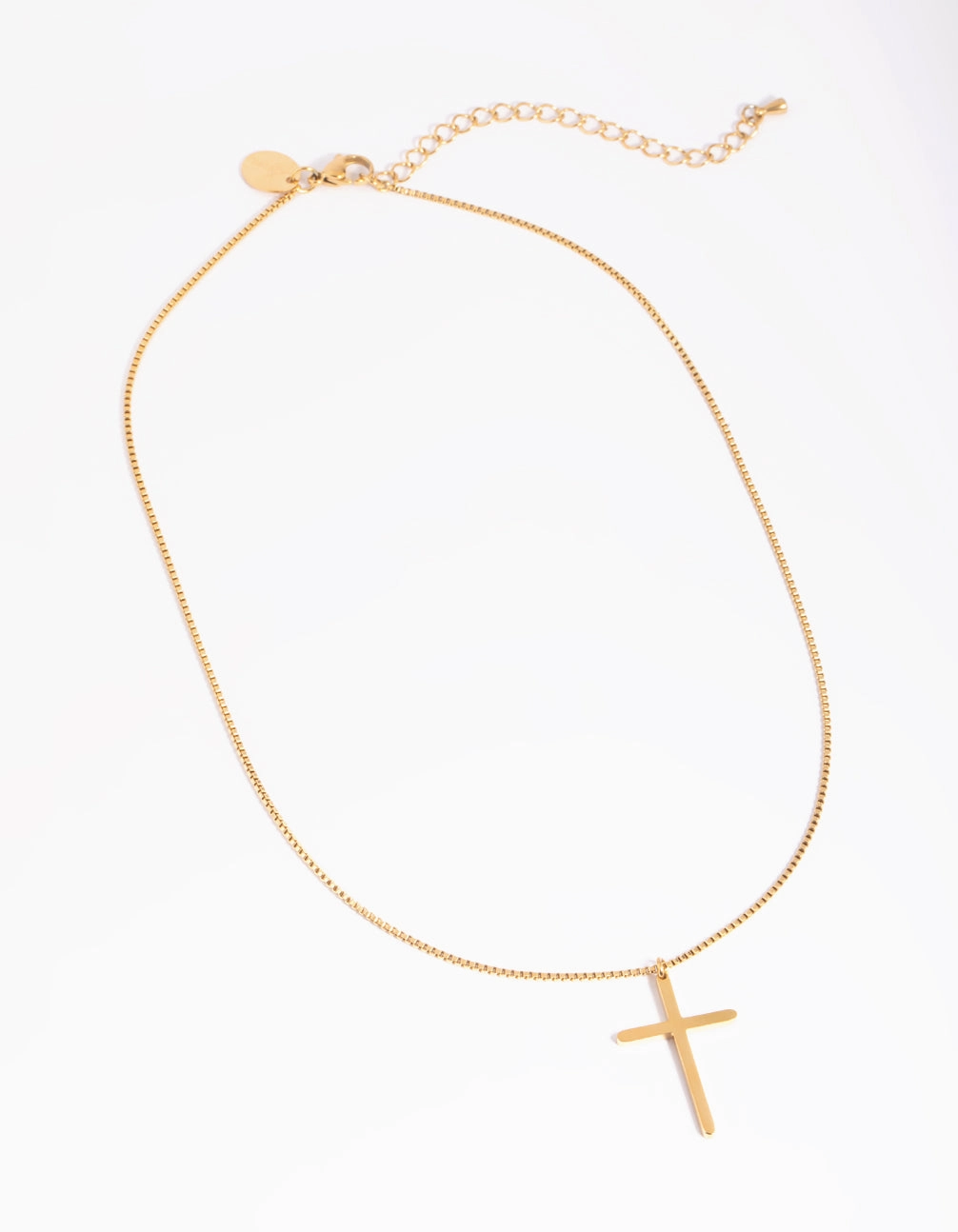 Seasonal Adornment Attractive item Waterproof Gold Plated Stainless Steel Cross Necklace
