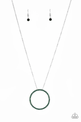 Paparazzi Accessories ? Center Of Attention - Green Necklace?Flat Rate Ship $4.50? For Individuals