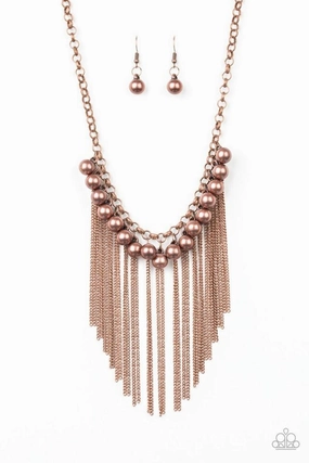 Trendy Item Artisan Item Paparazzi Accessories ?Powerhouse Prowl - Copper Necklace?Flat Rate Ship $4.50?