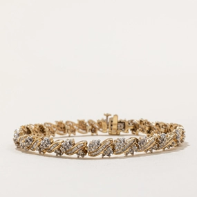 Vintage Multi Cut Diamond Bracelet | 2.35ctw | 7" | Quick Spark