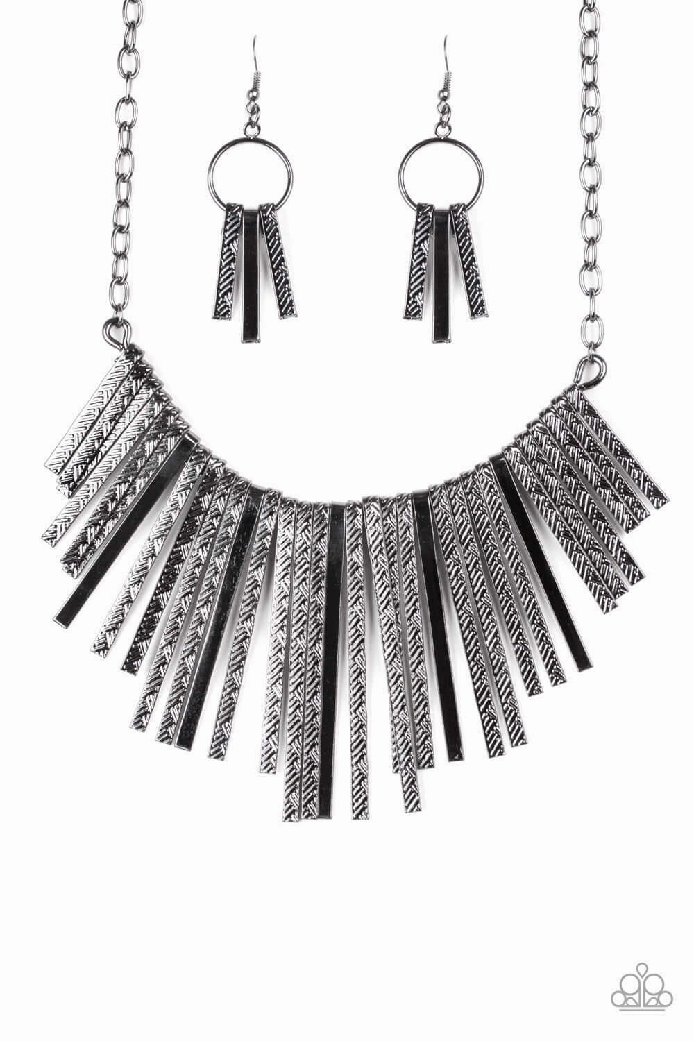 Paparazzi Accessories ? Welcome To The Pack - Black Necklace?Flat Rate Ship $4.50? Medium Length Jewelry