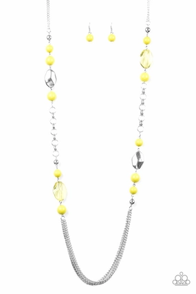 Paparazzi Accessories ? Marina Majesty - Yellow Necklace ? Flat Rate Ship $4.50? For Grandma