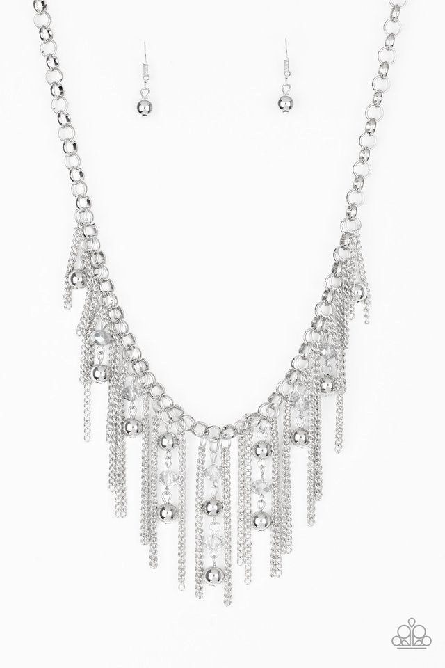 Paparazzi Accessories ?Ever Rebellious - Silver Necklace? Flat Rate Ship $4.50? Printed Adornment