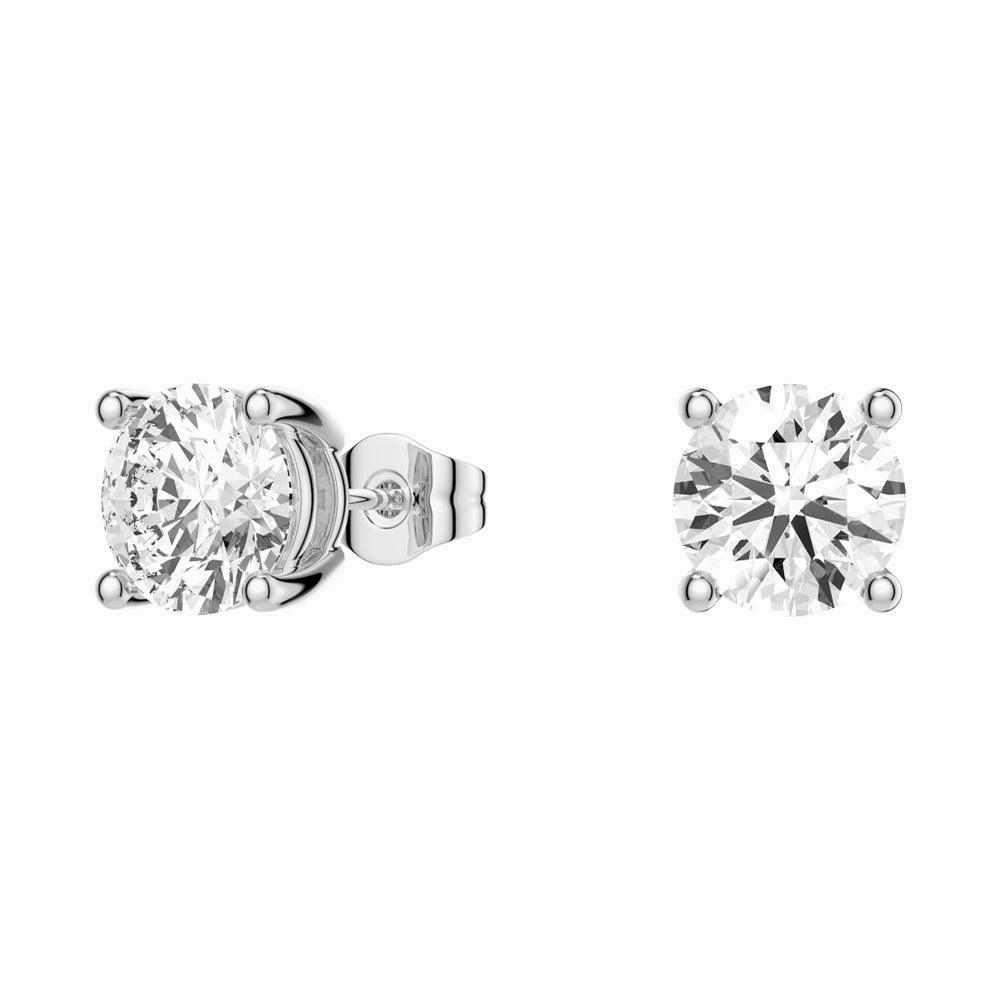 2ctw Round Brilliant 4 Prong Solitaire Stud Earrings Sparkling Design Beautiful Jewelry