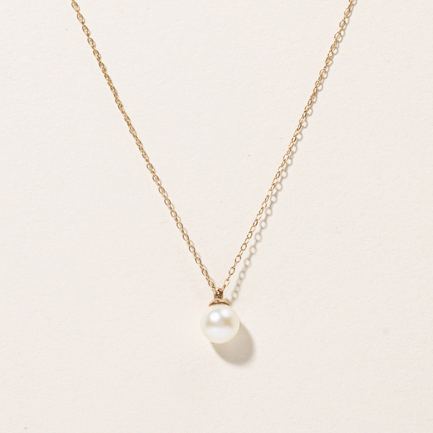 Date night Flawless Accent Pearl Pendant Necklace | 16"|