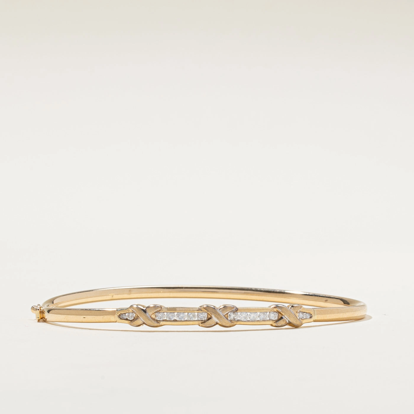 Diamond Bangle Bracelet | 0.35ctw | 7.5" Stylish Craft