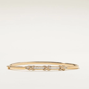 Diamond Bangle Bracelet | 0.35ctw | 7.5" Stylish Craft