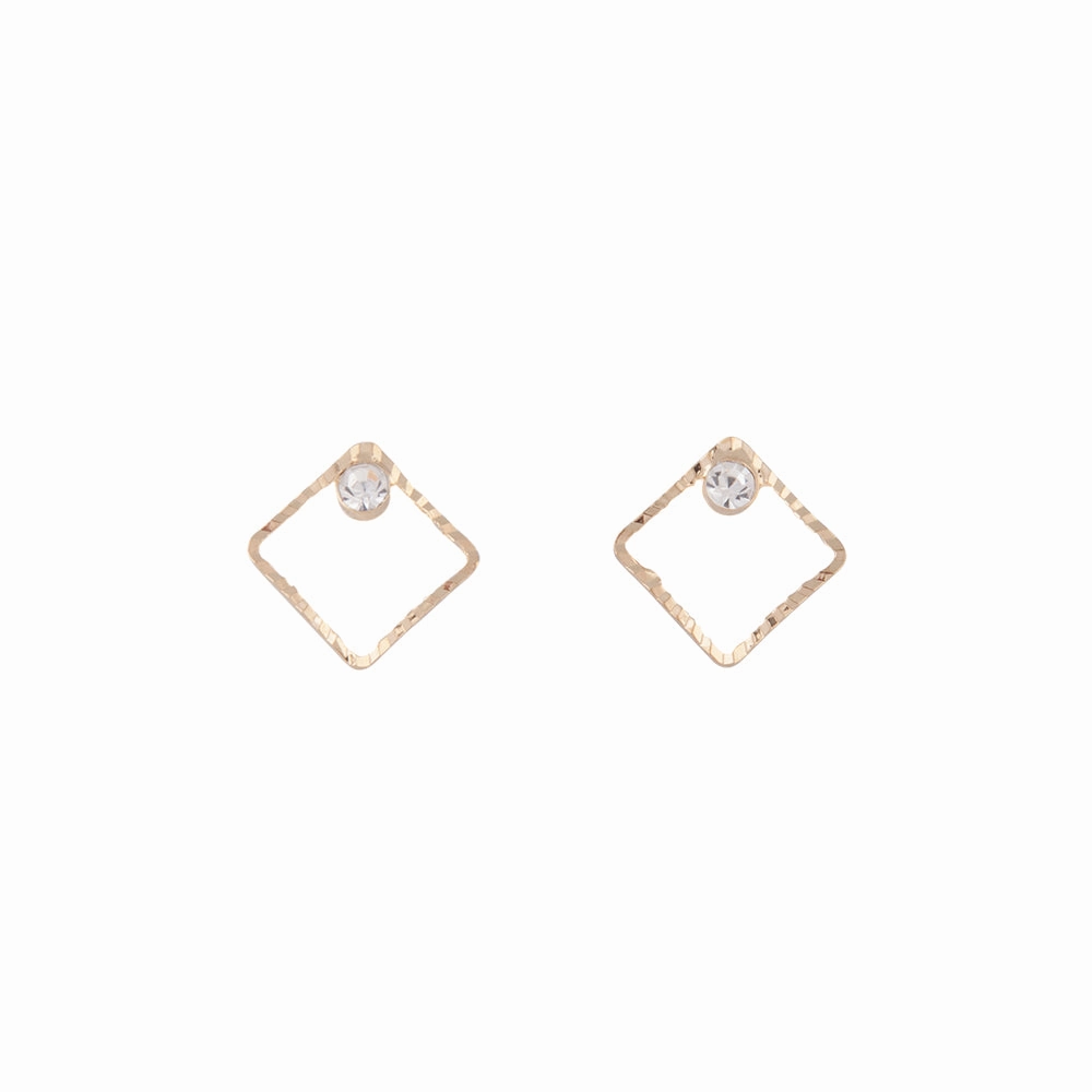Fine Square Diamante Stud Chic Selection