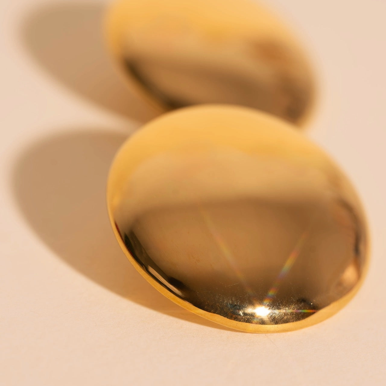 Statement Look Jumbo Button Stud Earrings