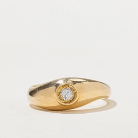 Solitaire Diamond Wave Ring | 0.14ct | SZ 6.25 Day To Night Luxury Set