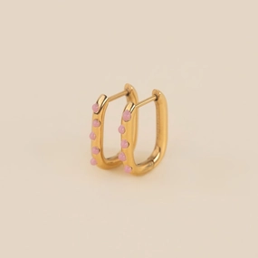 Casual Pair Bumpy Rounded Huggie Hoop Earrings