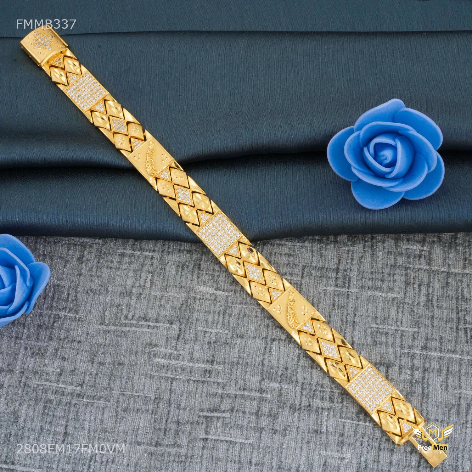 Common Variety Advantageous Composites Dimond Box with Jaguar Bracelet For Men - FMMB337