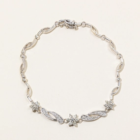 Cluster Diamond Bracelet | 0.85ctw | 7.75" | Stylish Line Premium Piece