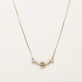 Daily Detail Floral Diamond Necklace | 0.05ctw | 16"|