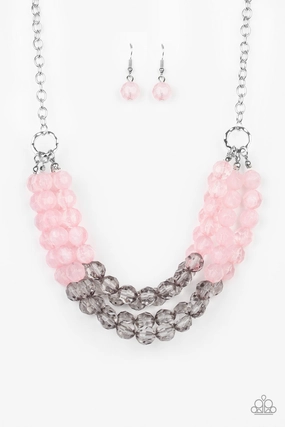 Modern Scene Summer Fun Paparazzi Accessories ? Summer Ice - Pink Necklace?Flat Rate Ship $4.50?