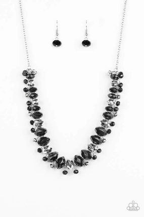 Initial Adornment Paparazzi Accessories ?BRAGs To Riches - Black Necklace?Flat Rate Ship $4.50?