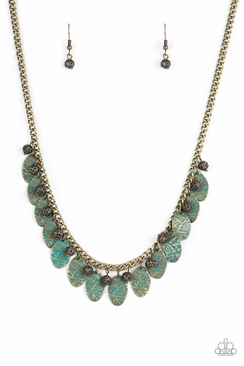 Paparazzi Accessories ? Vintage Gardens - Brass Necklace?Flat Rate Ship $4.50? High-Quality Adornment