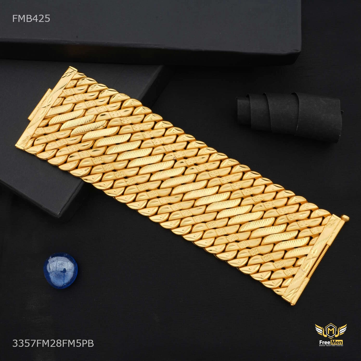 Uniform Vision Four Line Designer S Pokel Bracelet For Men - FMB425