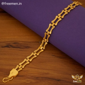 Freeman Laser CNC Bo  Nawabi Bracelet for Men- FMGB16 Adaptable View Party Ready