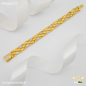 Freemen Diamond cut AD casting Bracelet for Men - FMGB227 Meaningfully Crafted Spiritual Sight
