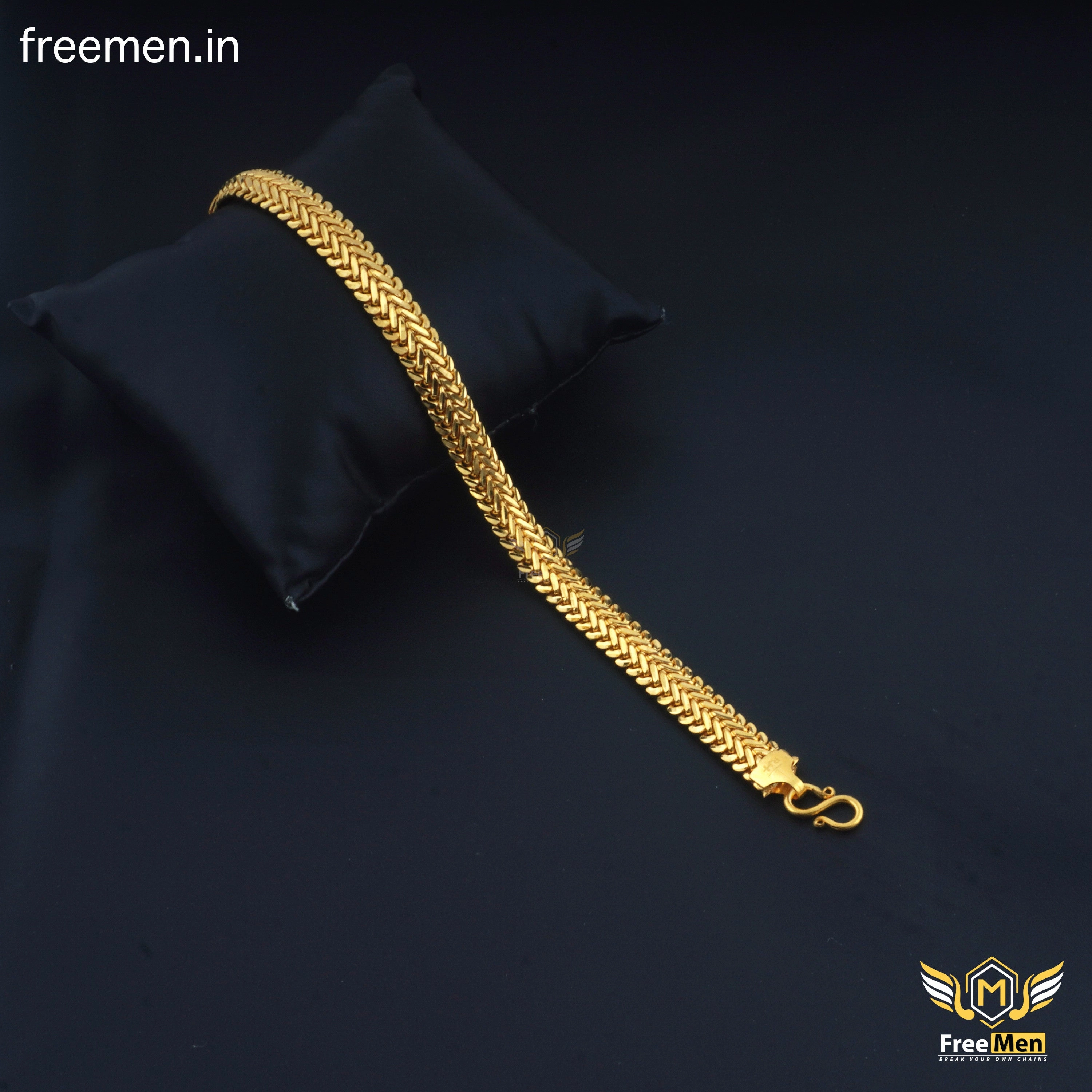 Cross-Border Fusions United Creation Freemen Exquisite Design Gold Plated Bracelet for Men - FM084