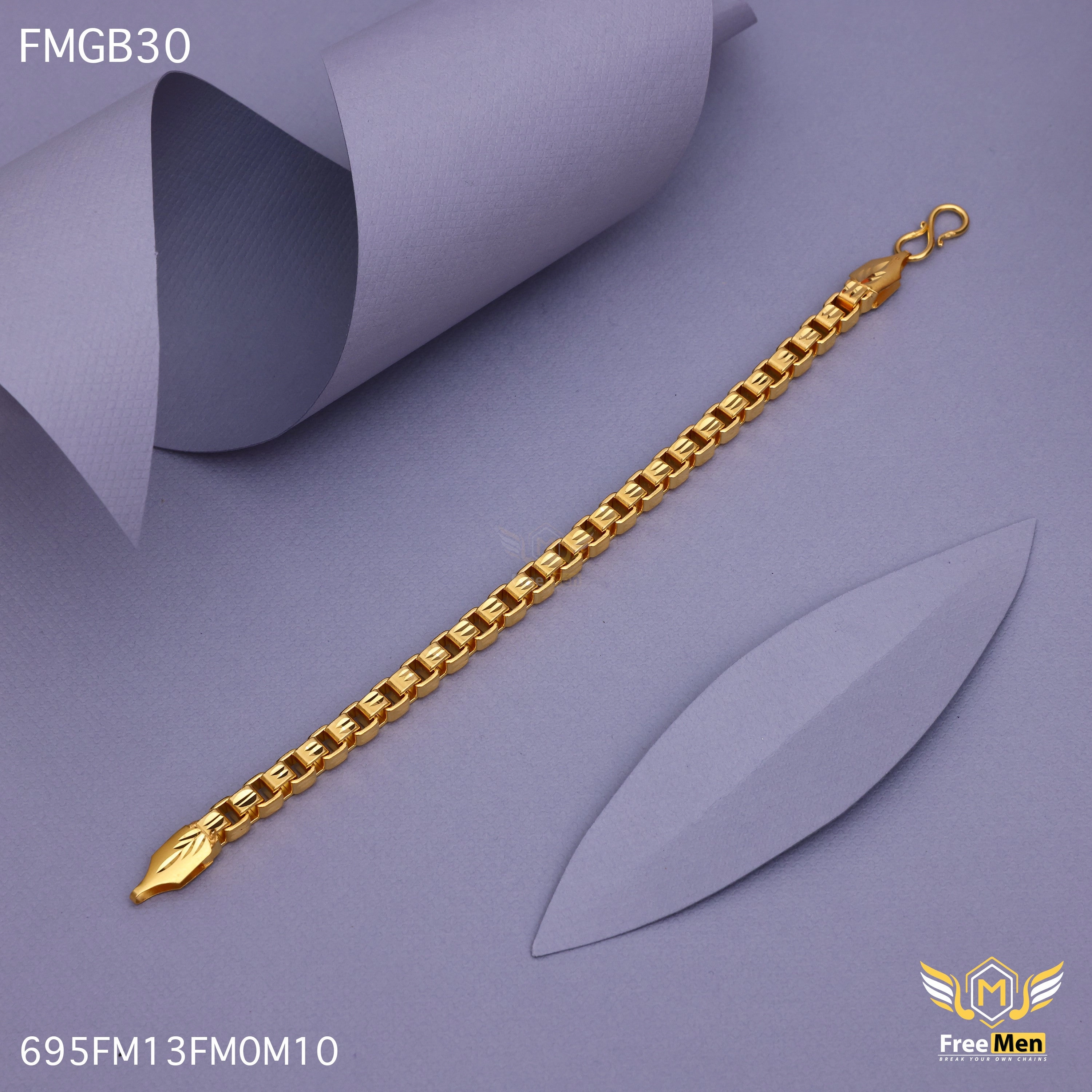 Freemen Gold Forming Quebec Bracelet for Men - FMGB30 Shared Vision