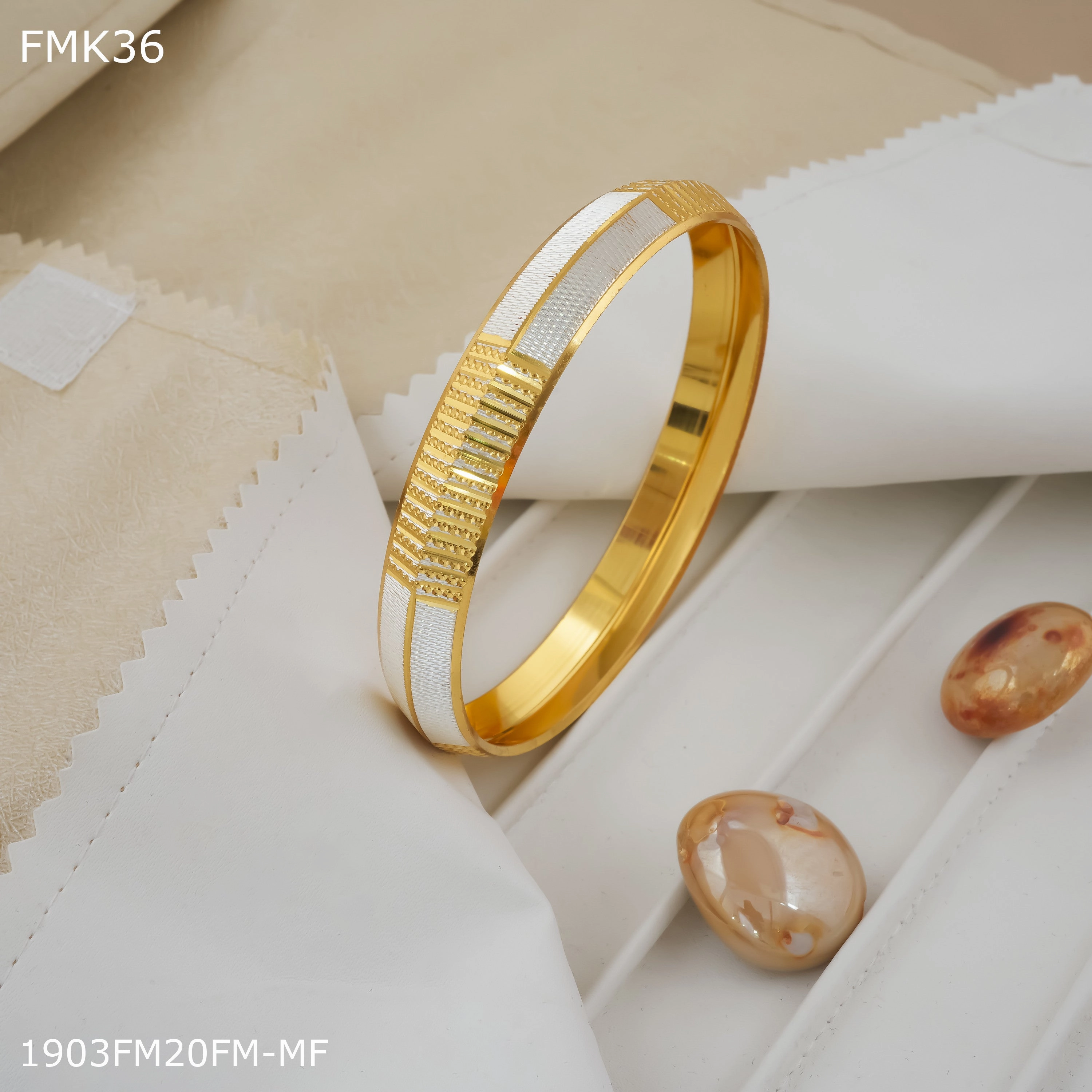 Borderless Fusions Key Accessory FreeMen golden and silver kada for Men FMK36