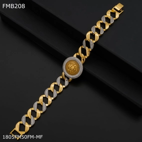 Withstand Time Pleasant Surprise Freemen Lion ad goldne Bracelet For Men - FMB208