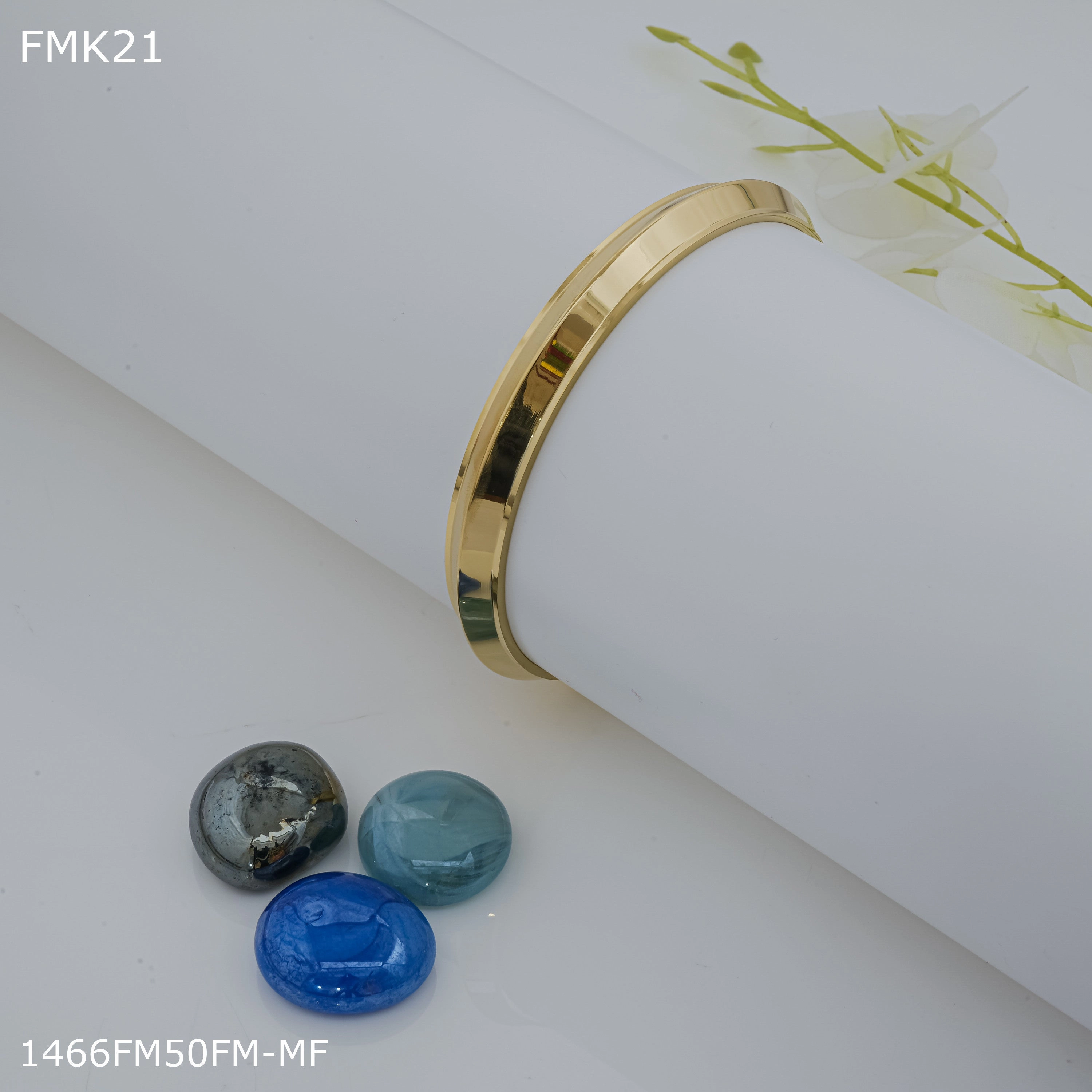 FreeMen Shine golden kada for Men FMK21 Unforgettable Combinations Fluid Shapes