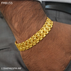 Senior Loved Freemen snake dot golden Bracelet for Men - FMGB169