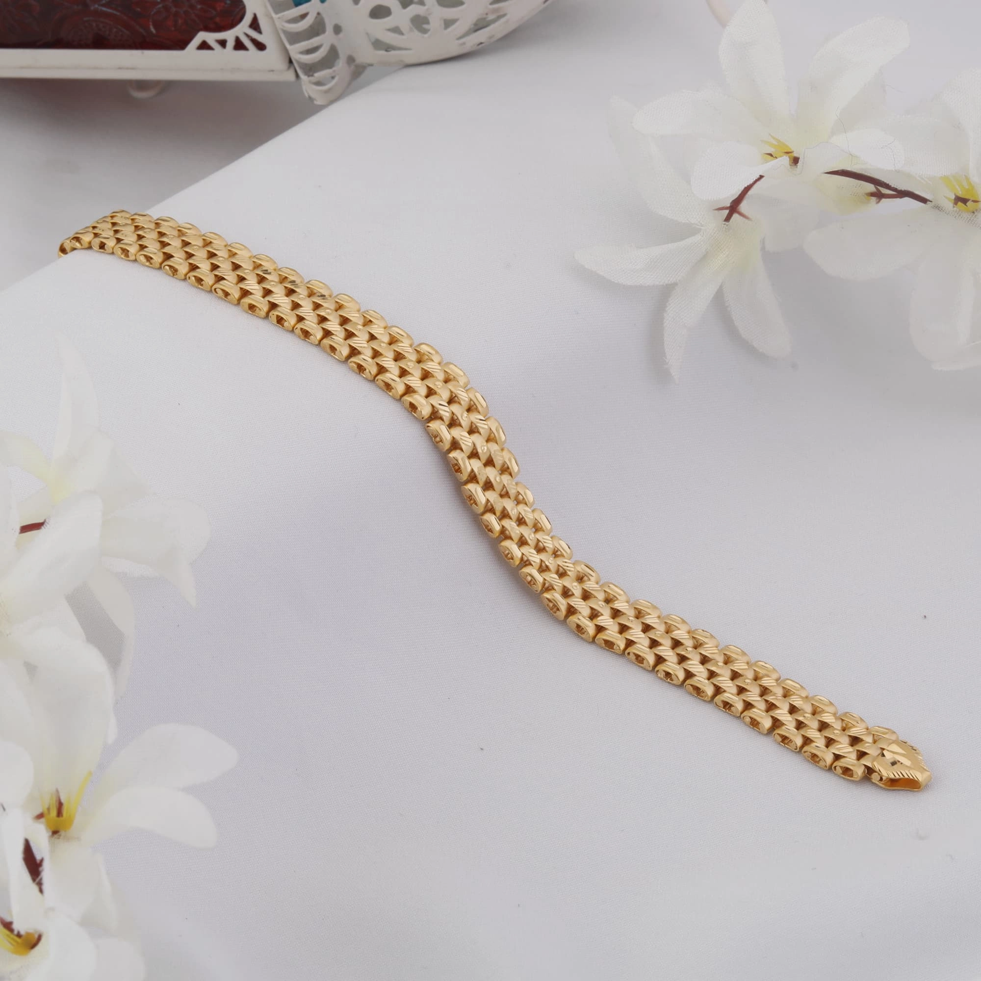 FreeMen Square V2 Best Gold Plating Bracelet (6 Month warranty) Tropical Flair