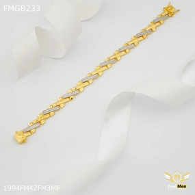 Freemen X Cut AD casting Bracelet for Men - FMGB233 Stellar Reputation Luxurious Feel