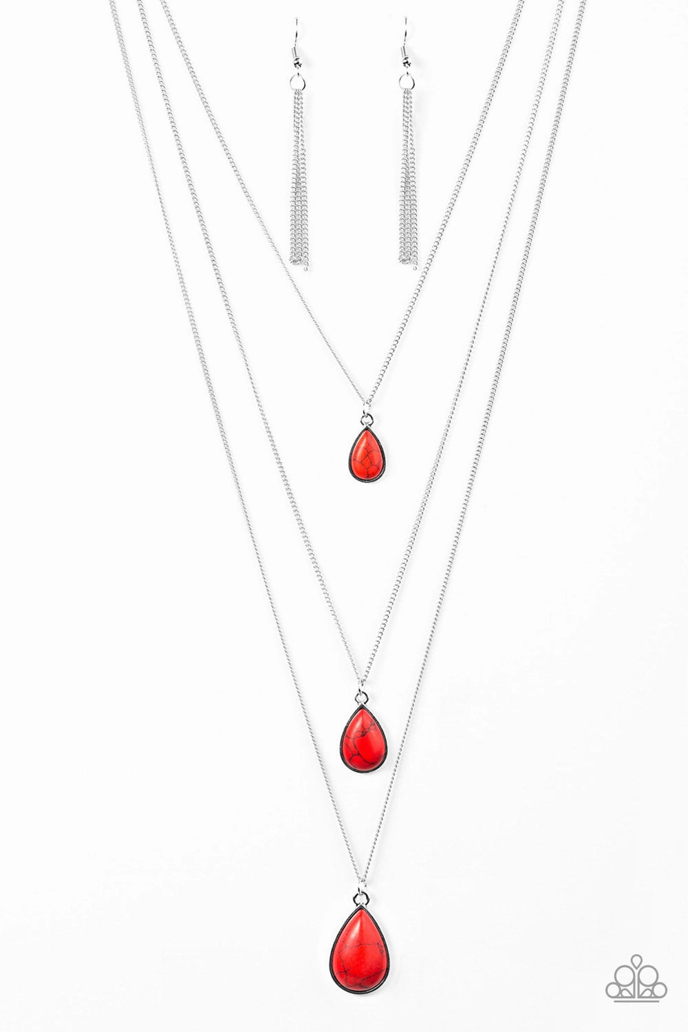 Paparazzi Accessories ? Mountain Tears - Red Necklace?Flat Rate Ship $4.50? Stylish Jewelry Creative Present