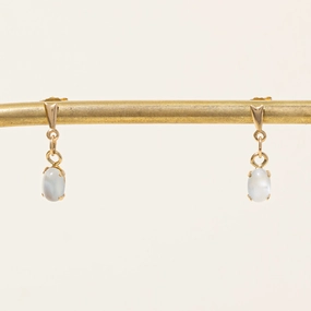 Glass Drop Earrings | 1.50ctw | Sculpted Accent