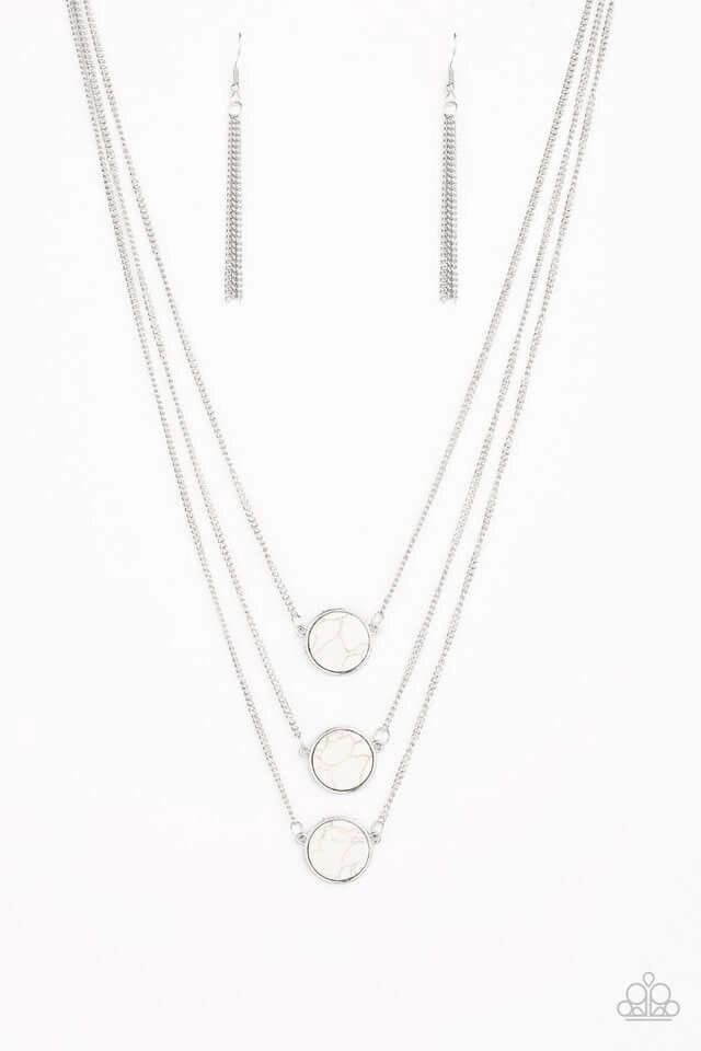 Paparazzi Accessories ? CEO of Chic - White Necklace ? Flat Rate Ship $4.50? Smiling Face