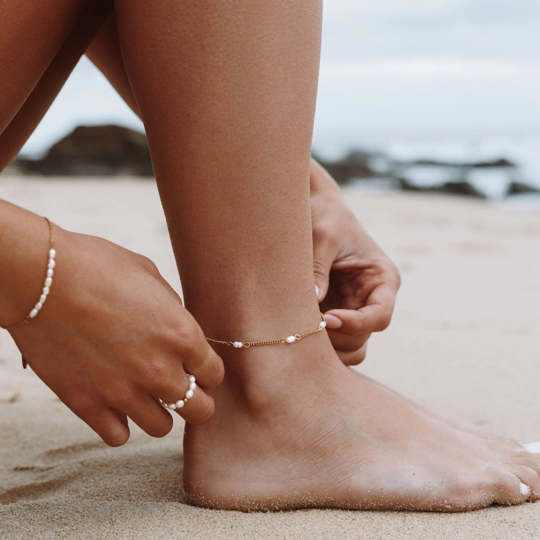 Subtle Fashion Freshwater Pearls Anklet