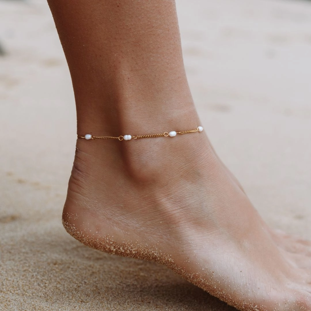 Instant View General Vision Freshwater Pearls Anklet