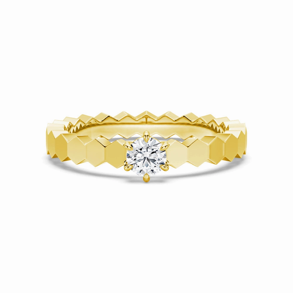 Geometric Lab Grown Diamond Promise Ring Petite Present Contemporary Insignia