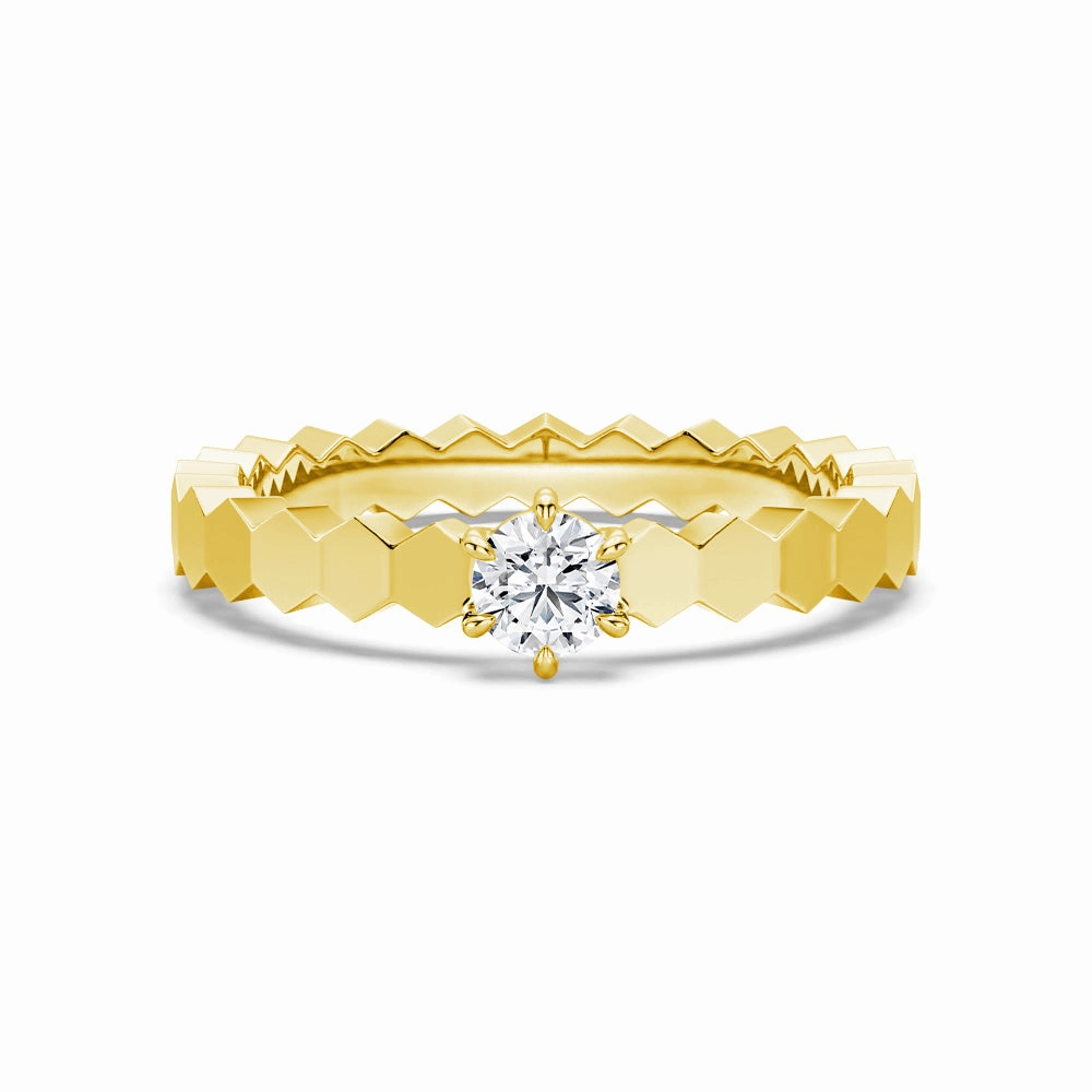 Geometric Lab Grown Diamond Promise Ring Model Accessory